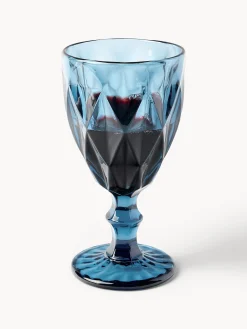 Set di 4 bicchieri per vino con motivo strutturato Colorado