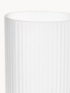 Set di 4 bicchieri piccoli da long drink in vetro soffiato con scanalatura in rilievo Ripple, 140 ml