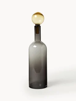 Set di 4 bottiglie decorative in vetro soffiato Bubbles