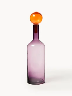 Set di 4 bottiglie decorative in vetro soffiato Bubbles