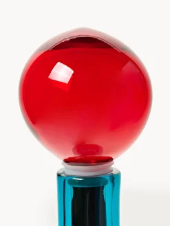 Set di 4 bottiglie decorative in vetro soffiato Bubbles
