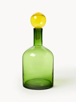 Set di 4 bottiglie decorative in vetro soffiato Bubbles