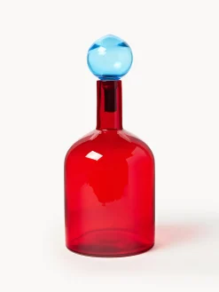 Set di 4 bottiglie decorative in vetro soffiato Bubbles
