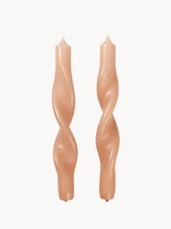 Set di 2 candele a bastoncino fatte a mano Twist