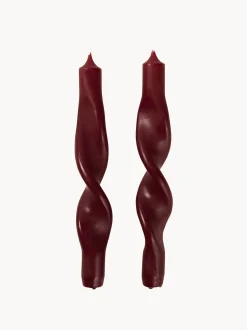 Set di 2 candele a bastoncino fatte a mano Twist