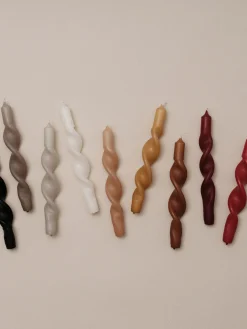 Set di 2 candele a bastoncino fatte a mano Twist