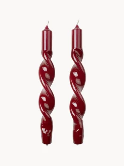 Set di 2 candele a bastoncino fatte a mano Twist