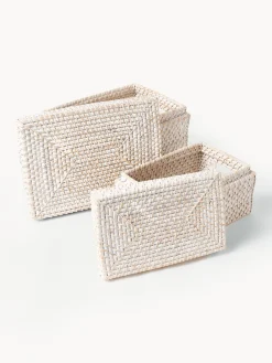 Set di 2 cesti con coperchio Lurdes