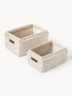 Set di 2 cesti con coperchio Lurdes