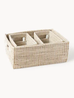 Set di 3 cestini in fibra naturale Aleya
