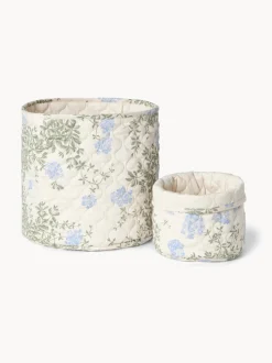 Set di 2 cestini portaoggetti in cotone Plumbago