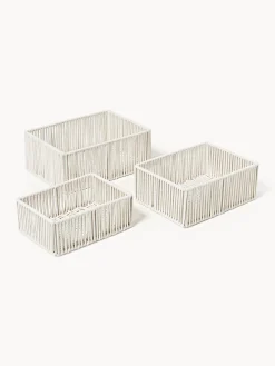 Set di 3 cesti portaoggetti in corda intrecciata a mano Gabe