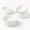 Set di 4 ciotole in porcellana Angoli