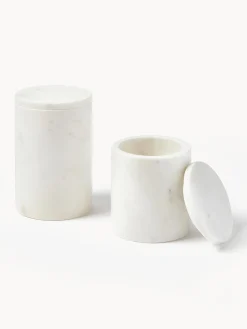 Set di 2 contenitori in marmo Agata