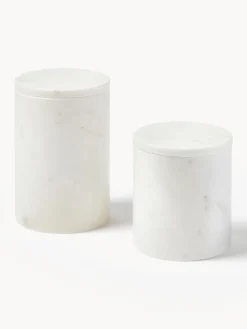 Set di 2 contenitori in marmo Agata