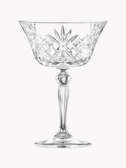 Set di 6 coppe champagne in cristallo Melodia