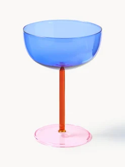Set di 4 coppe da champagne in vetro soffiato Karisa