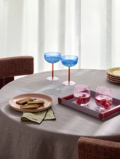 Set di 4 coppe da champagne in vetro soffiato Karisa
