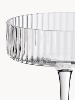 Set di 4 coppe da champagne in vetro soffiato Aleo