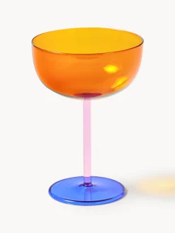 Set di 4 coppe da champagne in vetro soffiato Karisa