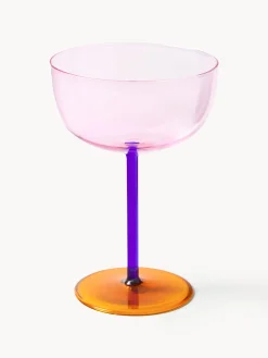 Set di 4 coppe da champagne in vetro soffiato Karisa