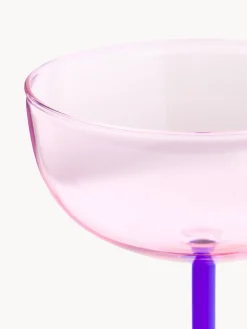 Set di 4 coppe da champagne in vetro soffiato Karisa