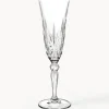 Set di 6 flute da champagne in cristallo con motivo in rilievo Melodia