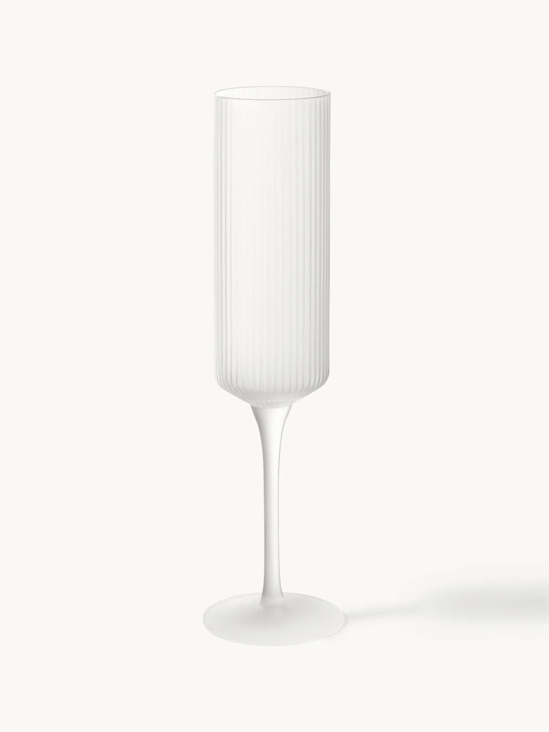 Set di 2 flute da champagne in vetro soffiato Ripple