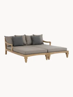 Set di 2 lettini da giardino in legno di teak Bali