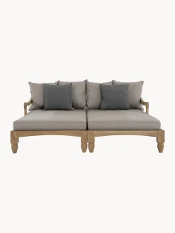 Set di 2 lettini da giardino in legno di teak Bali