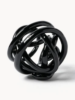 Set di 2 oggetti decorativi a nodo in vetro Nola