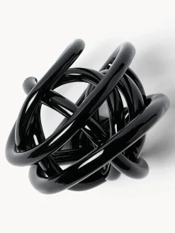 Set di 2 oggetti decorativi a nodo in vetro Nola