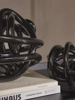 Set di 2 oggetti decorativi a nodo in vetro Nola