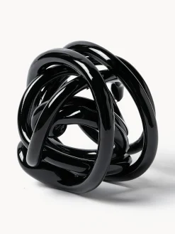 Set di 2 oggetti decorativi a nodo in vetro Nola