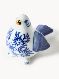 Set di 4 oggetti decorativi dipinti a mano Blue Bird