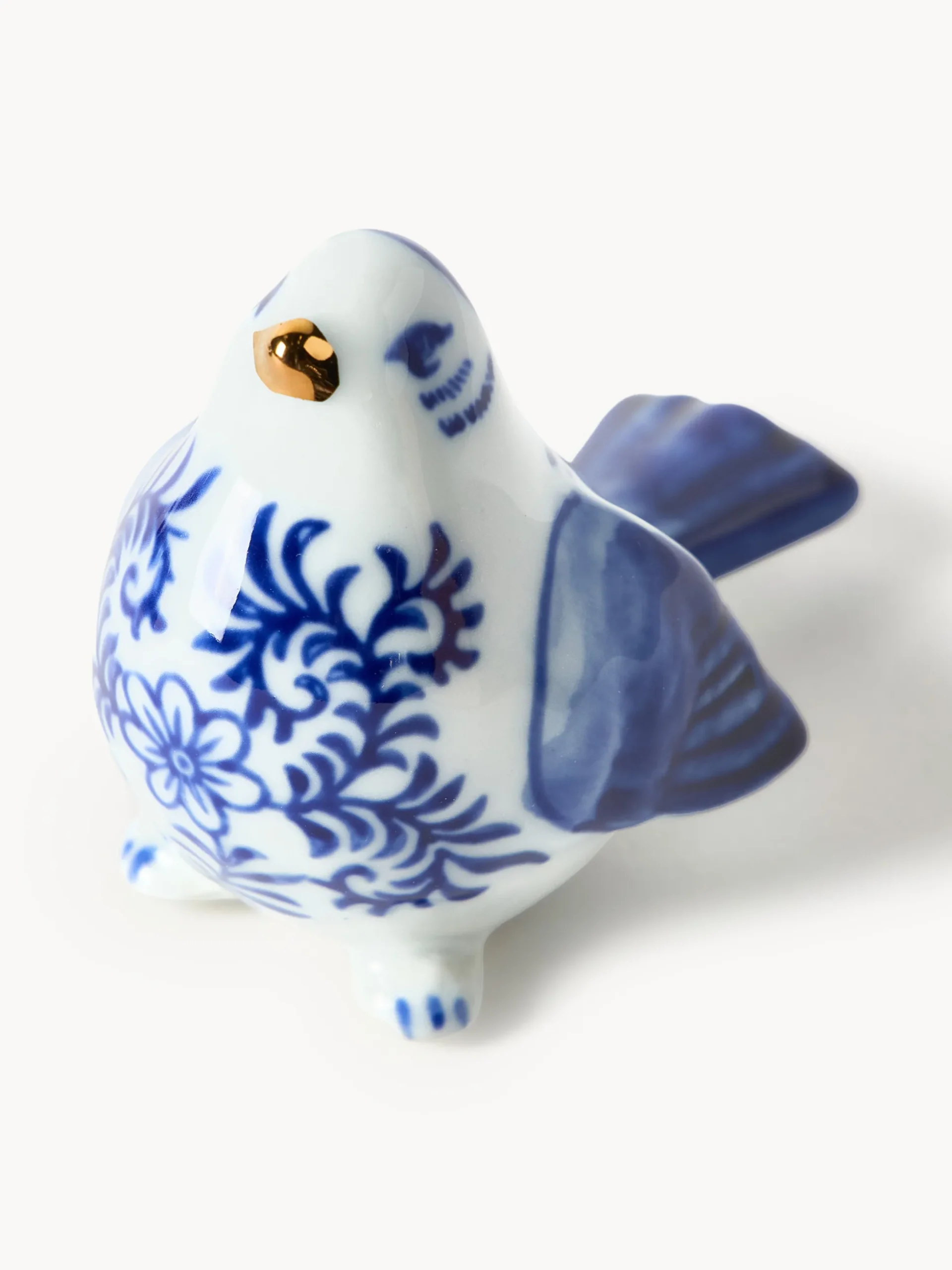 Set di 4 oggetti decorativi dipinti a mano Blue Bird