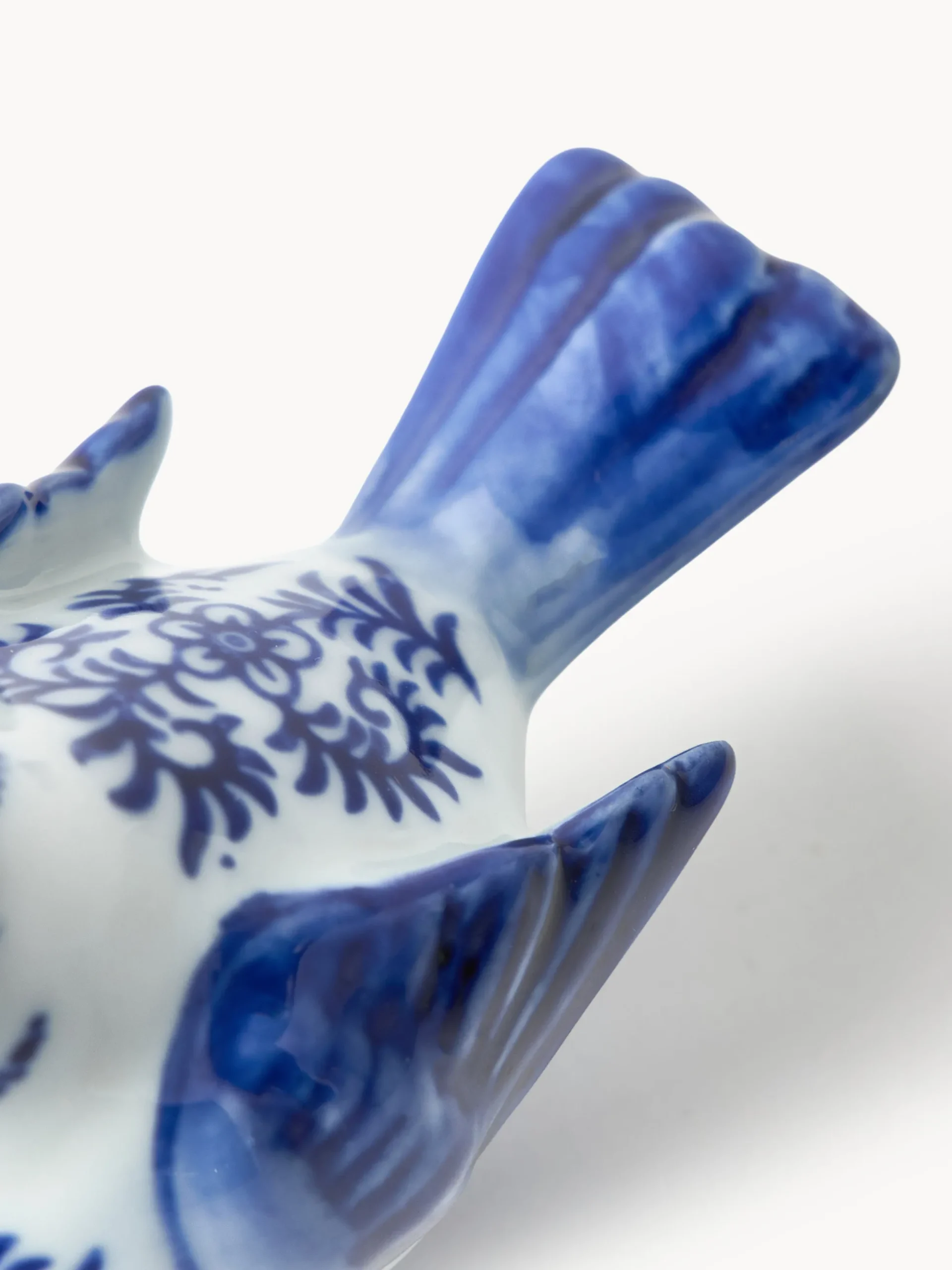 Set di 4 oggetti decorativi dipinti a mano Blue Bird