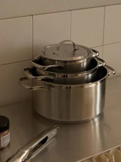 Set di 3 pentole in acciaio inossidabile Pureelements