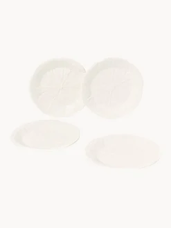 Set di 4 piatti da colazione dipinti a mano Cabbage