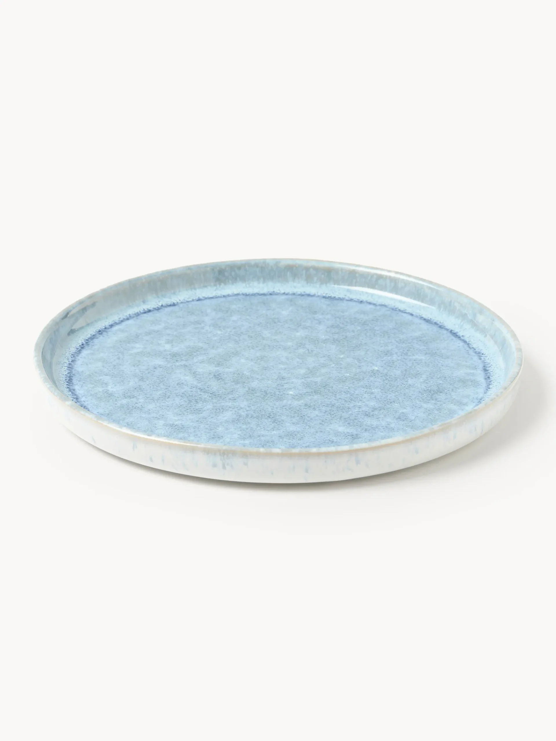Set di 4 piatti da colazione fatti a mano con smalto reattivo Danza