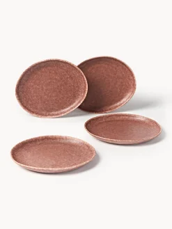 Set di 4 piatti da colazione fatti a mano dalla forma organica Macey