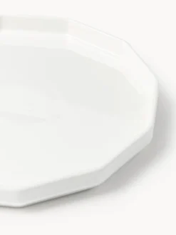 Set di 4 piatti da colazione in porcellana Angoli