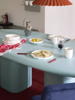 Set di 4 piatti da colazione in porcellana Angoli