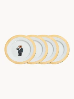 Set di 4 piatti da colazione in porcellana con decoro in oro 24K Thompson