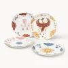 Set di 4 piatti da colazione Mystic