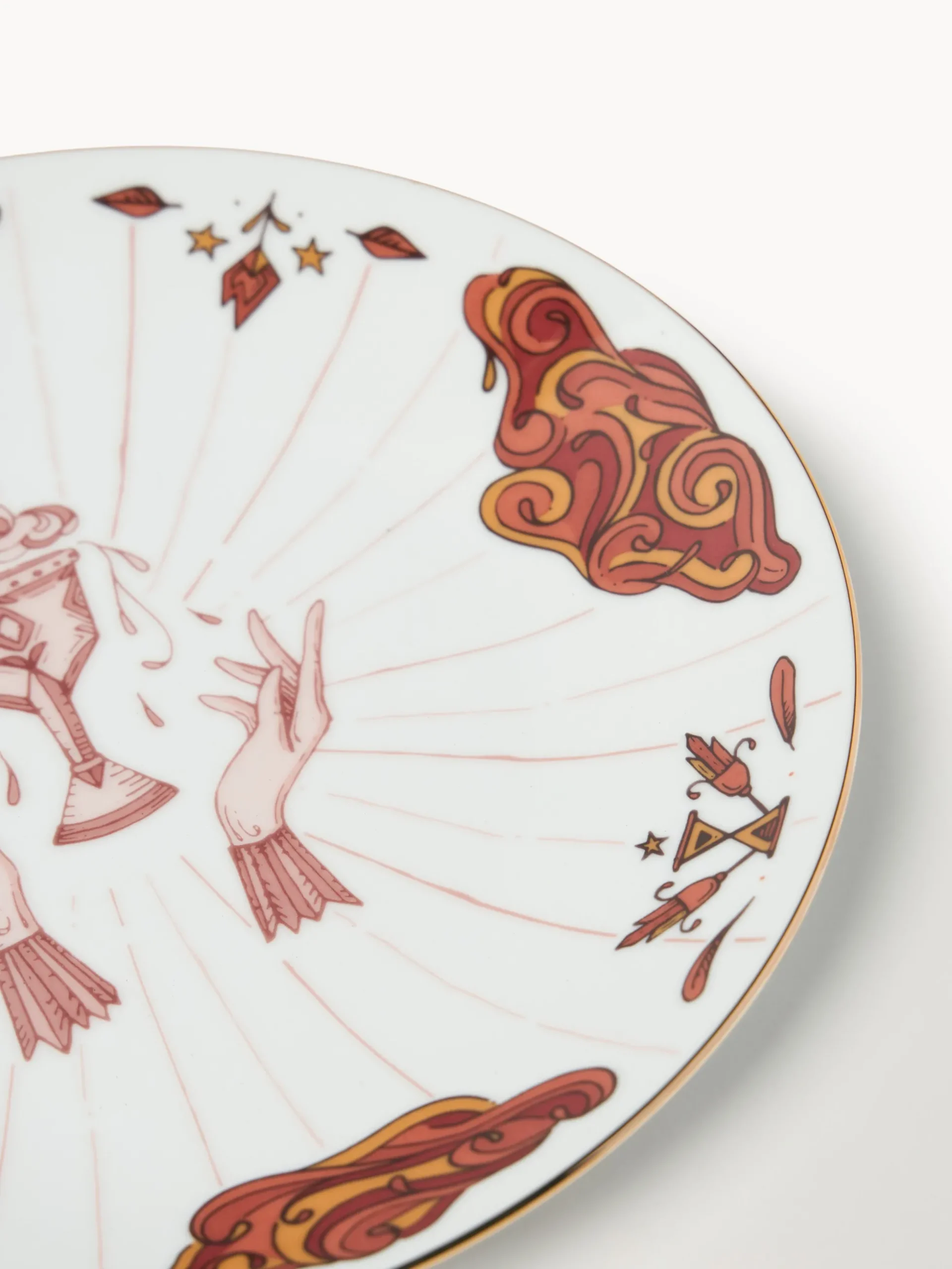 Set di 4 piatti da colazione Mystic