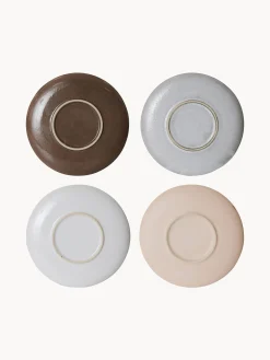 Set di 4 piattini con smalto reattivo 70's