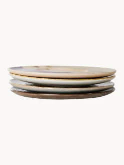 Set di 4 piattini con smalto reattivo 70's