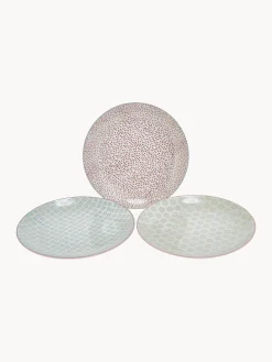 Set di 3 piatti piani a fantasia dipinti a mano Patrizia