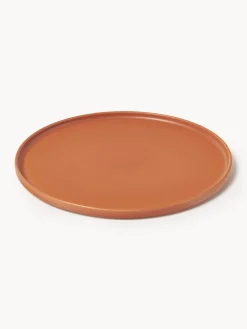 Set di 4 piatti piani fatti a mano Lowri